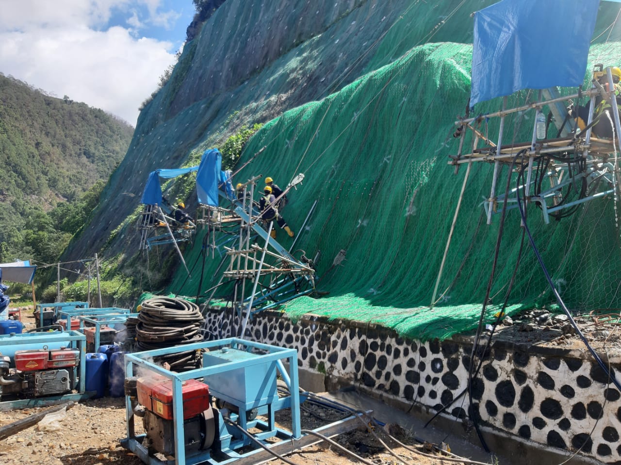 Soil Nailing and Rock Anchor Sentani