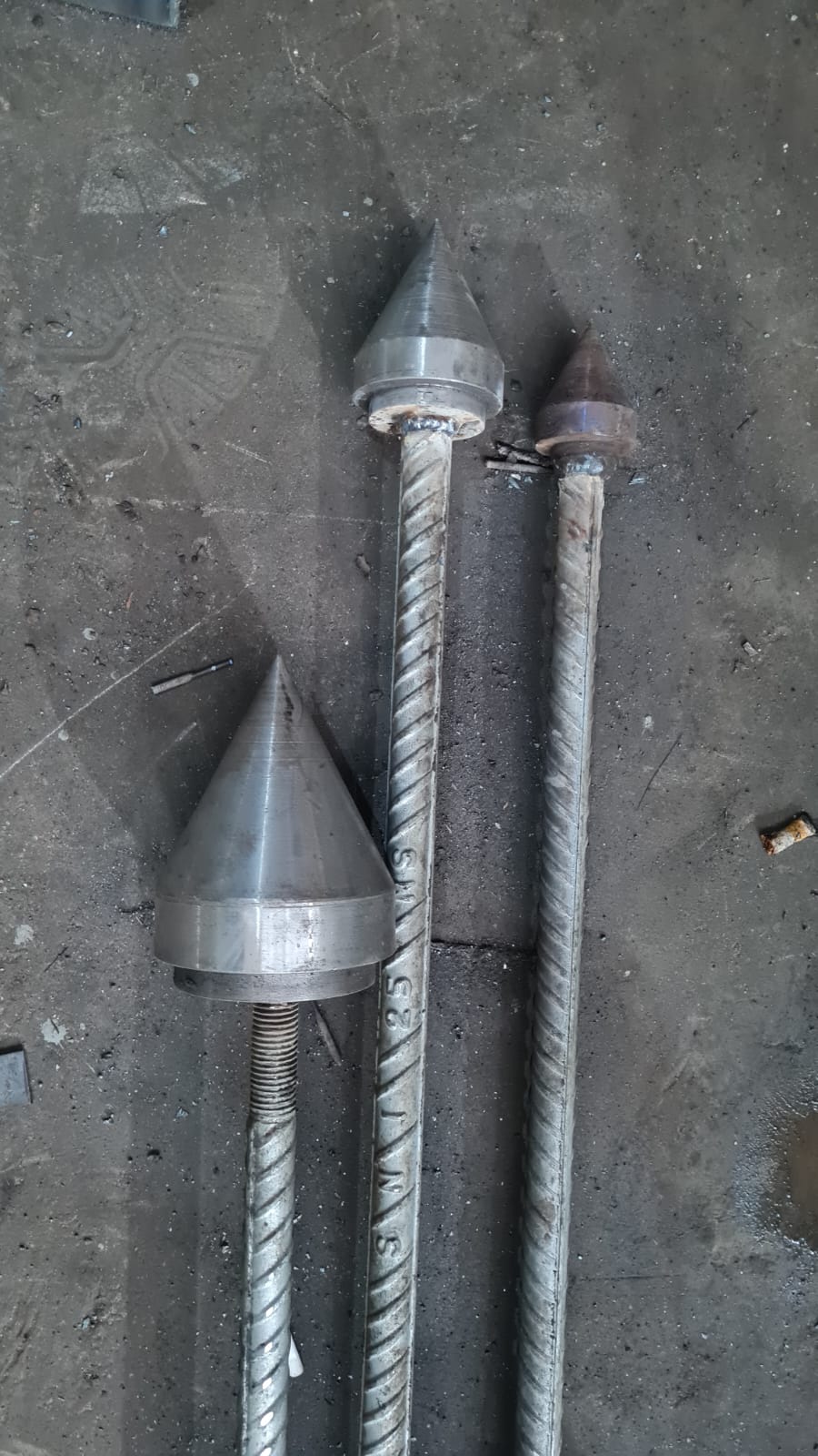 Kepala Rebar dengan Grout