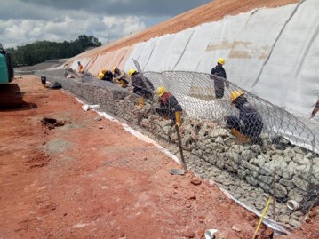 Proses Pemasangan Bronjong