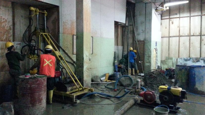 Pekerjaan Micropile di Dalam Ruangan