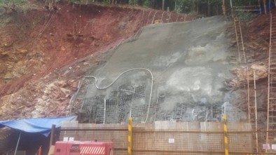 Pekerjaan Shotcrete di Sorowako, Sulawesi Selatan, Indonesia (2014)