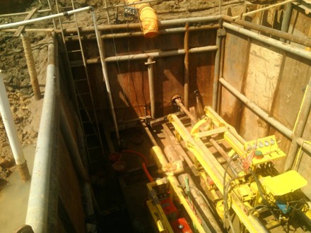 Gas pipeline installation at Jangkrik, Balikpapan, Indonesia (2014)