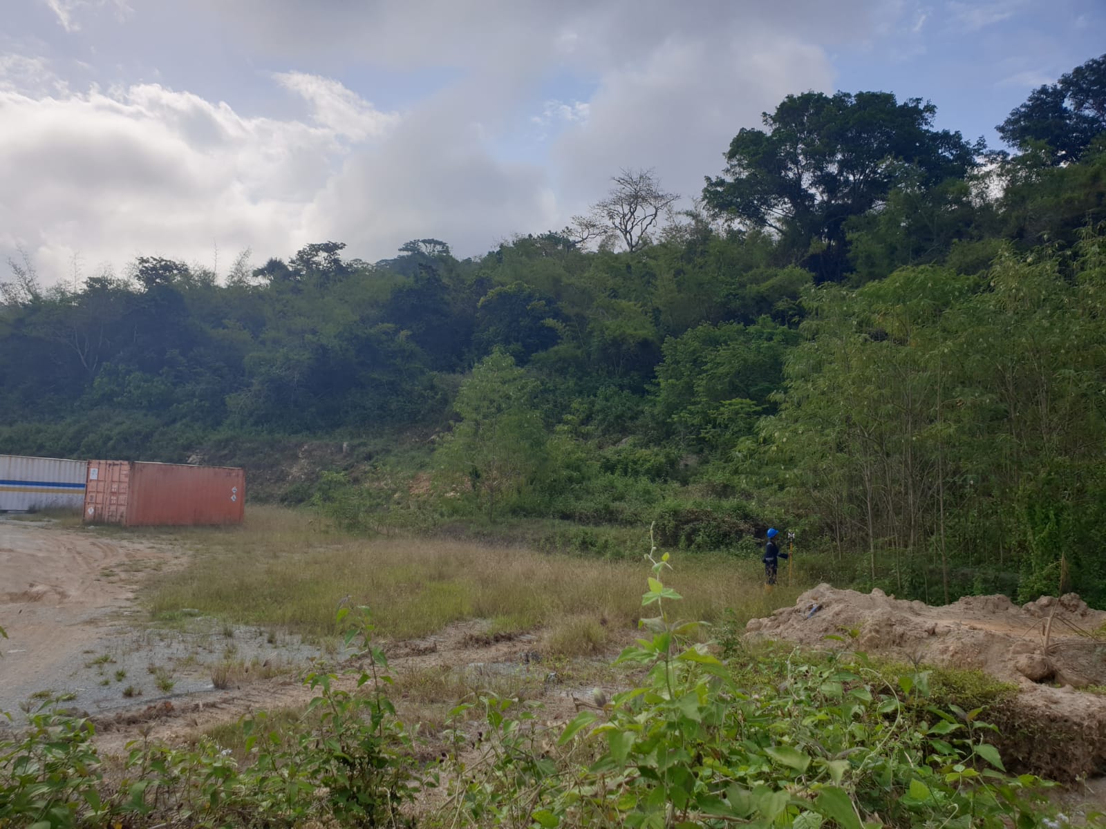 Topography survey work on-site